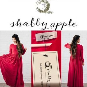 Shabby Apple Nantucket Maxi Dress (Red) XXL